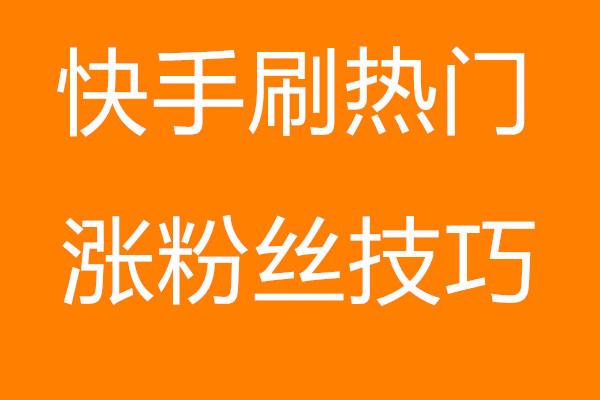 起名涨丝粉快手方法有哪些_快手起名涨粉丝最快的方法_起名涨丝粉快手方法是什么